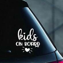 1pc Heart & Slogan Graphic Car Sticker - A - View 2