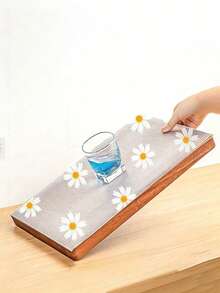xiangmeishangu 1 Roll Waterproof Anti-Slip Plastic Shelf Liner, Multi-Purpose Cabinet Drawer Refrigerator Tabletop Mat, Daisy Pattern - Multicolor - View 3