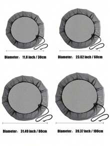 Durable Polyester Mesh Rain Barrel Cover With Drawstring, Water Collection Bucket Net, Adjustable Drawstring Rain Barrel Net Cover, Outdoor Garden Gutter Protector Net To Prevent Leaves From Entering Water Bucket, Prevent Mosquitoes, Leaves And Other Debris From Entering The Bucket - A - View 4