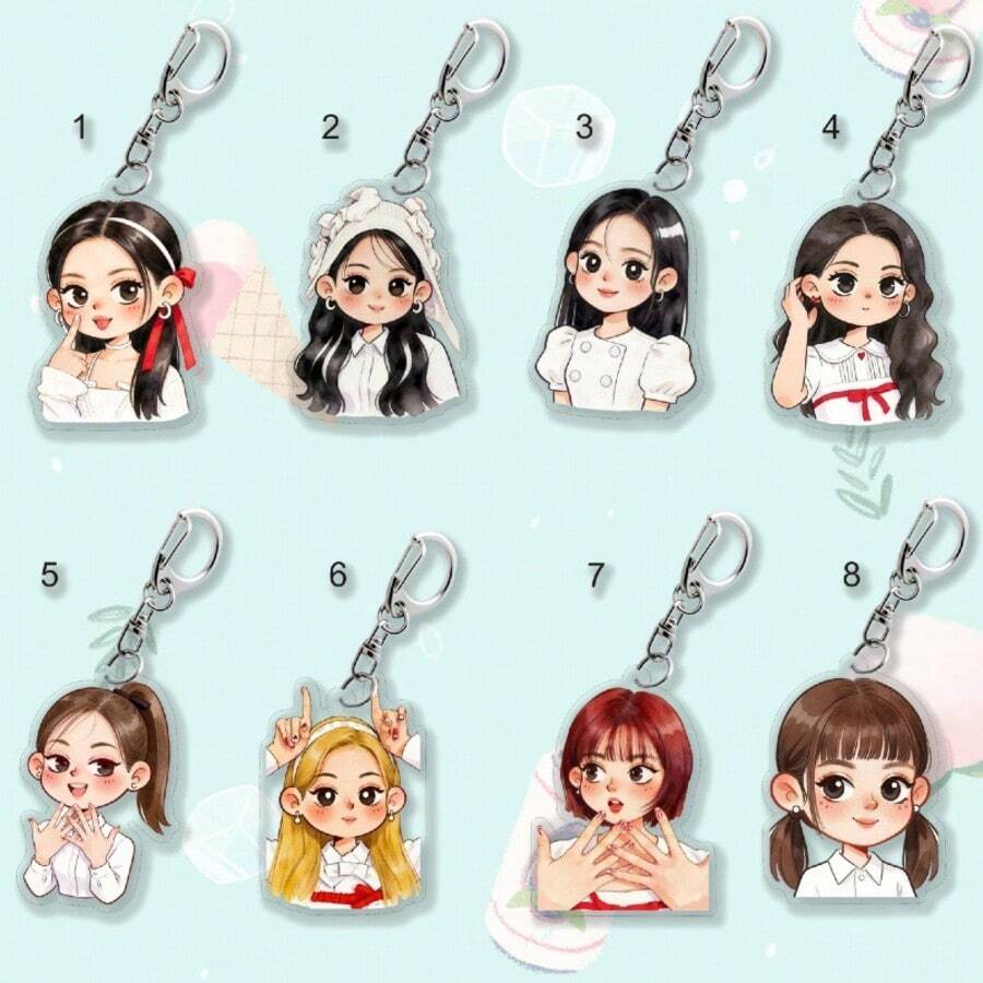 Hearts2Hearts Jiwoo Luwina A-NA Merchandise Pendant Keychain - Multicolor - View 1
