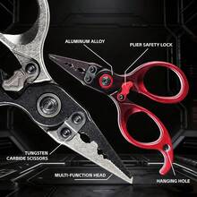 Kìm câu cá SeaKnight đa năng bằng hợp kim nhôm. - Đỏ - Xem 3