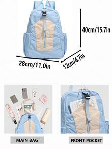 Esta mochila multifuncional es un artículo esencial para estudiantes que se desplazan, viajes a corta distancia y compras diarias. Disponible en 4 colores, cambia fácilmente entre estilos frescos, retro, minimalistas y al aire libre. Diseño de almacenamiento multicapa, práctico y totalmente funcional. - Multicolor - Ver 3