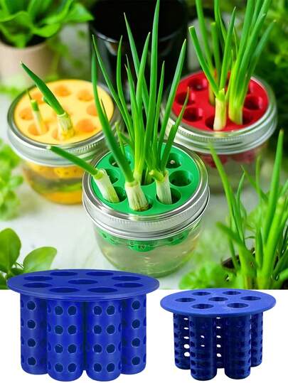 1个大蒜、大葱种植模具，适用于家庭园艺DIY、水培，3D打印种植模具 - 专为种植大葱而设计。采用水培系统，可重复收获。在家即可轻松使用，无需土壤，轻松种植优质农产品。