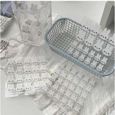 MIFFY Bộ 2 miếng dán hình thỏ dễ thương, nhãn dán trang trí sổ tay cao cấp, quà tặng lễ Phục Sinh.