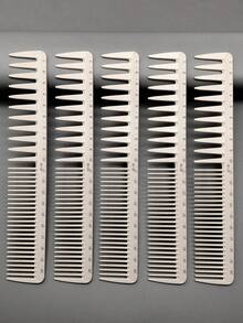 5 pièces Brosse à cheveux pour permanente spirale, peigne de coupe de cheveux exclusif pour salon, convient aux hommes et aux femmes, brosse à cheveux huilée, grande brosse à démêler, peigne multifonction, matériau en PC durable, résistant à la chaleur, avec règle, confortable à utiliser - Multicolore - Voir 2