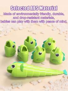 1 Set Extendable Fishing Game, Blind Fishing Challenge With Retractable Small Fish, 4 Different Lengths, Upgraded Hook Design With Lifelike Eyes And Gentle Round Shape, ABS Material, Interactive Tabletop Party Game, Children's Stress Relief Toy And Gift - Multicolor - View 12