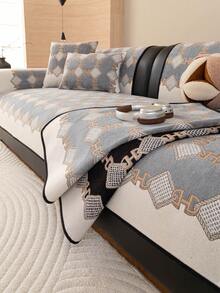 1 vỏ đệm sofa dùng được cả bốn mùa, kiểu dáng hiện đại tối giản, chống trượt, chống bụi và có thể giặt được, màu xám tươi mát và thời trang, mềm mại và không phai màu, thân thiện với thú cưng, phù hợp với sofa hình chữ L và sofa 1/2/3/4 chỗ ngồi. - Xám - Xem 7