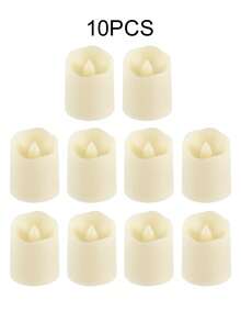 Velitas LED sin llama, velas de té LED con pilas, velas votivas para Halloween, regalos de San Valentín, regalos de Año Nuevo, decoración de mesa central para bodas, velas parpadeantes, velas eléctricas realistas falsas para bodas, mesas y exteriores, velas electrónicas para fiestas de Halloween, Pascua, Navidad - Multicolor - Ver 13