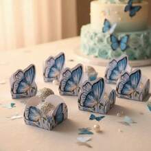 50 Blue Butterfly Candy Cups, 180g Durable Paper - 查看 7