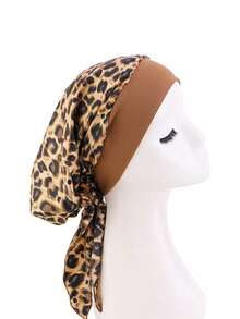 1 chiếc khăn trùm đầu bằng satin dành cho nữ Hồi giáo, mũ thời trang cho bệnh nhân hóa trị ung thư, khăn trùm đầu ngăn ngừa rụng tóc. - mũ khăn xếp - Xem 2