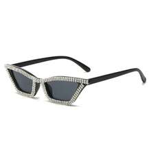 1pc Retro Fashion Handmade Rhinestone Cat Eye Fashion Glasses, Luxury Elegant Design For Women - Multicolor - View 12