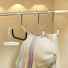 20pcs/10pcs/6pcs/3pcs/1pc Hat Hooks, Wardrobe Storage Hanger Rack, Multi-Function Tie Scarf Skirt Holder, Portable Travel Hooks For Home, Dorm, Hotel - Multicolor - View 4