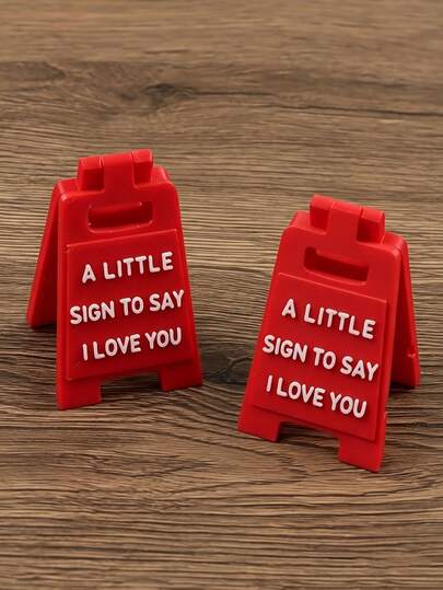 A Little Sign To Say I Love You Mini A-Frame Desk Sign, Cute Romantic Tabletop Decor, Sweet Love Message Ornament For Valentine's Day, Anniversary, Couple Gift, Home Office Decor Under 1 Dollar Items