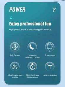 ALPSPORT POWER Composite Carbon Fiber 3U Badminton Racket <26lbs, Professional Attack Racket, Suitable For Beginners' Play - Multicolor - View 4