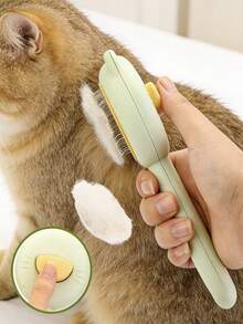 Máy làm bánh quy cho mèo, Bàn chải tự làm sạch cho thú cưng, Loại bỏ lông rụng mà không làm tổn thương da, Lược chải lông mèo, Bàn chải loại bỏ lông rụng chỉ bằng một cú nhấp chuột, Dụng cụ chăm sóc thú cưng - Nhiều màu - Xem 2