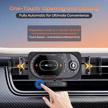REMAX Dudukan Charger Nirkabel Mobil, Pengisian Cepat 15W dengan Lampu RGB, Rotasi & Ekstensi Sekali Sentuh, Kumparan yang Dapat Dipindahkan untuk Pengisian Presisi, Baterai Isi Ulang Terintegrasi untuk Digunakan Saat Mobil Mati, Kompatibel dengan Ponsel Lipat & Biasa, Charger Tipe-C untuk iPhone & Android, Aksesoris Mobil, Perlengkapan Mobil, Kebutuhan Penting Mobil, Perlengkapan Mobil, Kebutuhan Penting Mobil, Gadget Kendaraan - Dudukan Pengisi Daya - View 7