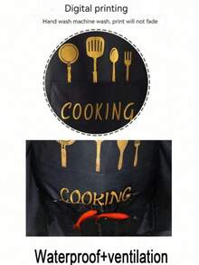 2pcs/1pc Premium Waterproof & Oil-Proof Cooking Apron - Durable PVC Material, With Utensil Pocket, Adjustable Size, Suitable For Cafe, Restaurant And Home Kitchen Use, Stylish And Practical, Essential Choice - Multicolor - View 6