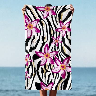 1 chiếc khăn tắm biển mềm mại, in họa tiết hoa ngựa vằn, chất liệu sợi siêu mịn, thích hợp cho bãi biển, hồ bơi, cắm trại và du lịch, phòng tắm, tập thể dục, yoga. Khăn tắm sợi siêu mịn mềm mại và thoải mái, cực kỳ dễ chịu, khăn tắm biển thời trang, khăn tắm siêu thấm hút, nhẹ và dễ mang theo, chống gió và chống nắng, chống cát cho du lịch mùa hè, trang trí phòng tắm kỳ nghỉ. Bạn sẽ hối tiếc nếu không mua chiếc khăn tắm biển này, một vật dụng không thể thiếu cho mùa hè.