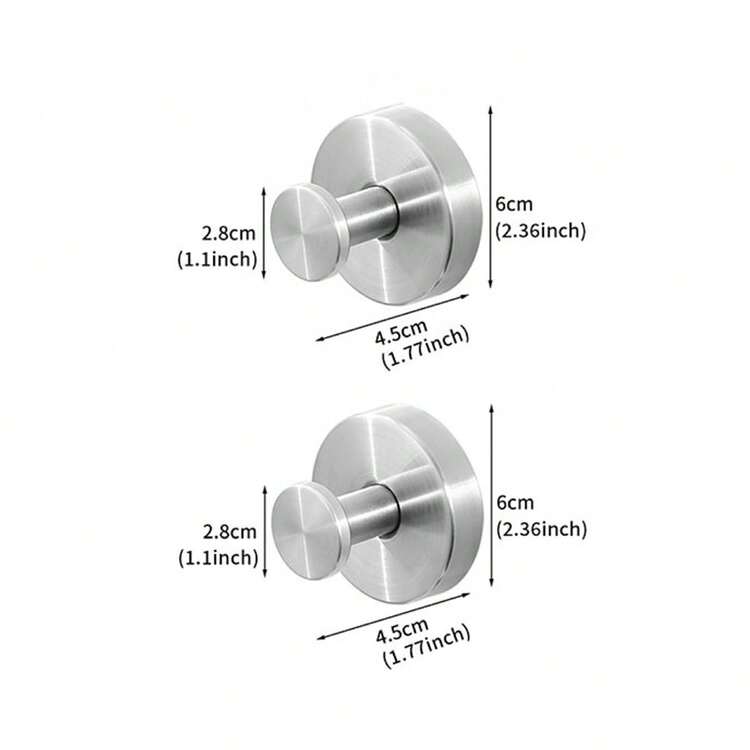 2 móc hút chân không, thích hợp sử dụng trong phòng tắm, trên gạch, nhà bếp, cửa kính, gương, dùng để treo áo choàng tắm/áo khoác/khăn tắm, không cần khoan. - Nhiều màu - Xem 12