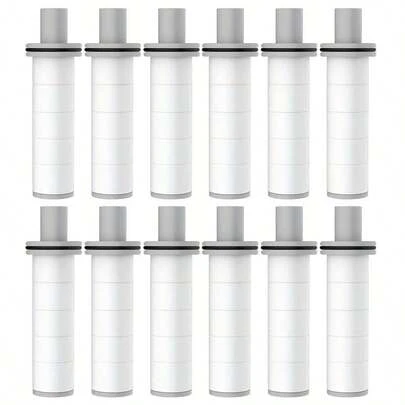 12-częściowy zestaw filtrów do głowicy prysznicowej, element oczyszczający głowicę prysznicową, kompatybilny z systemem prysznicowym, łatwy w montażu, zapewniający czystszą i bezpieczniejszą kąpiel, filtr prysznicowy