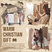 50 chiếc thẻ đánh dấu trang có câu thơ - Thẻ đánh dấu trang số điện thoại khẩn cấp đầy cảm hứng, quà tặng cho nhà thờ, trường Chúa nhật và các hoạt động tôn giáo (Màu nâu) - màu nâu - Xem 3