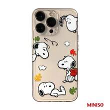 Miniso 名创优品史努比秋季透明TPU手机壳，适用于iPhone 17/17 Pro/17 Pro Max/17 Air/16/15/14/13/12/11/X系列，iPhone 17 Pro Max手机壳，iPhone 17 Pro手机壳，iPhone 17手机壳，圣诞礼物，送给女朋友 - 無色 - 查看 6
