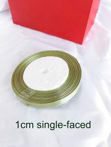1 捲雙面鼠尾草綠緞面絲帶，聚酯纖維絲綢材質，適用於 DIY 手工、玫瑰製作、禮物包裝、蛋糕裝飾、婚禮派對蝴蝶結、畢業禮物、返校禮物包裝 - Sage green (Double-faced) - 查看 11