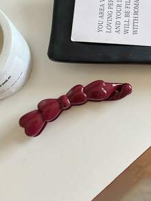1个/4个亮面爱心蝴蝶结香蕉发夹，甜美优雅的设计，适合女性，适合细软和粗硬发质，马卡龙色，时尚休闲日常发型配饰，旅行，生日礼物 - 彩色 - 查看 13