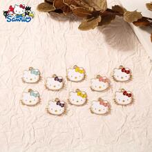 SANRIO 5 piezas de dijes de metal de Hello Kitty, aptos para hacer collares, aretes, pulseras y otros accesorios de joyería DIY - Amuletos - Ver 1