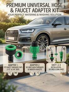 Ống dẫn nước đa năng bằng cao su latex, màu xanh dương/xanh lá cây, dạng đặc, dài 30 mét, áp suất cao, tự co rút, kèm súng phun nước tưới vườn, thích hợp cho rửa xe và làm vườn, dạng cuộn có thể thu gọn, dụng cụ tưới tiêu. - 100 feet vòi + 1 vòi phun - Xem 11