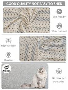 1pc Universal Elastic Jacquard Anti-Slip Sofa Cover, Minimalist Modern Sofa Slipcover, Suitable For L-Shaped And Living Room Sofa, Fits 1, 2, 3, 4 Seater Sofa Protector - Floral Garden - Gray - View 5