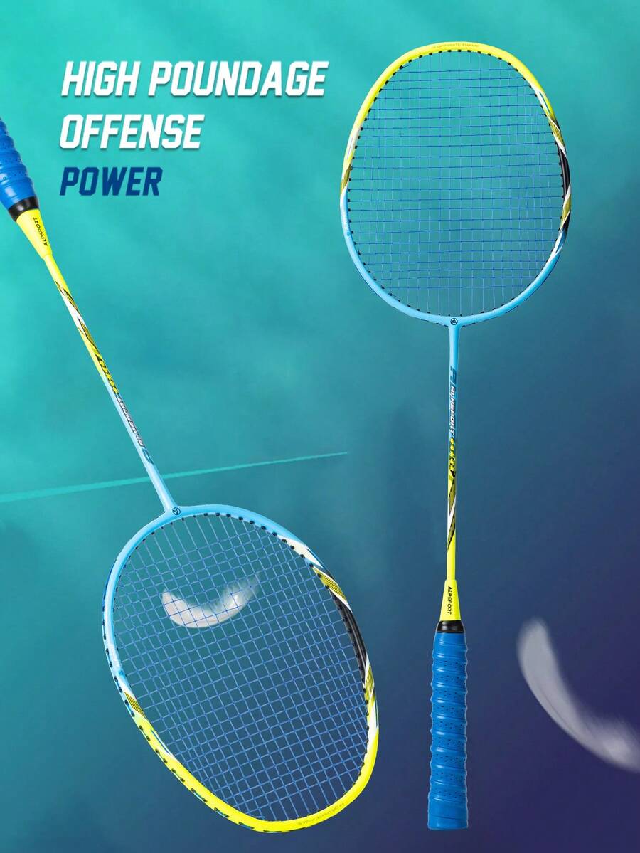 ALPSPORT POWER Composite Carbon Fiber 3U Badminton Racket <26lbs, Professional Attack Racket, Suitable For Beginners' Play