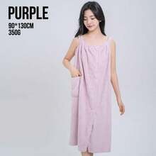 Adjustable Strap Plus Size Wearable Bath Towel Robe, Quick Dry Soft And Comfortable - Multicolor - View 13