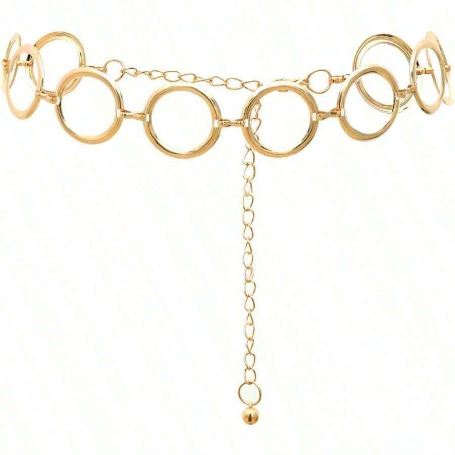 Simple Belt Chain Punk Waist Chain Long Tassel Link Circle Round Dr Belt Body Chain Daily Jewelry - Circlelongchain - View 1