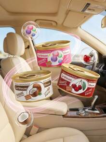1pc Long-Lasting Fragrant Fiber Block Solid Air Freshener, Suitable For Car, Home, Closet, Bathroom, Bedroom, Office, Natural Scents Like Vanilla, Cherry, Lavender, Strawberry, Coconut, Suitable For Men And Women, Suitable For Party, Birthday, Christmas - Multicolor - View 1