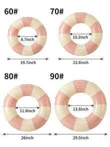 1 chiếc phao bơi bơm hơi kẻ sọc, thiết kế treo dưới cánh tay, kiểu viền lượn sóng, thích hợp cho bãi biển tại nhà, tiệc bể bơi, phao bơi có thể xếp chồng lên nhau. - 1 mục - Xem 7