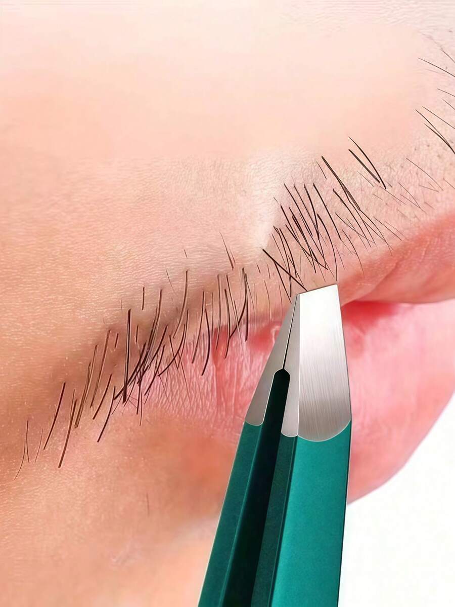 1pc Precision Slanted Tweezers, Stainless Steel Sturdy Handle, Suitable For Eyebrow Trimming, Facial Hair Removal, Debris And Ingrown Hair Removal, Non-Slip Handle, Easy To Remove Fine Hair, Durable Anti-Rust, Suitable For Eyebrow Shaping, Facial Depilation, Daily Skincare, Travel, Hair Salon, Home Beauty, Summer Care, Women's Birthday, Mother's Day, Christmas Gift, Essential Beauty Tool For Makeup Enthusiasts, Pink - Multicolor - View 1