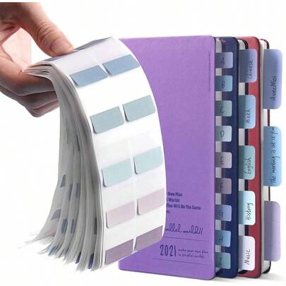 AVECMOI Sticky Index Tabs Notebooks Binders, 420 Pieces, Divider Page Markers Book Tabs, Neutral Labels Tabs File Folders, Calendar, Planner, Morandi