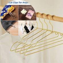 Bộ 120/40/20/10/1 móc treo quần áo chống trượt, tiết kiệm không gian, màu vàng, dùng cho quần tây, quần jean và khăn quàng cổ. Đây là một móc treo đa chức năng và dụng cụ sắp xếp tủ quần áo tiện dụng. - mặc định - Xem 4