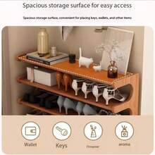 5/6 Tier Bamboo Shoe Rack - Freestanding Shoe Organizer, Suitable For Room Decor, Home Decor, Wardrobe Storage, Shoe Storage, Multi-Layer Shelf, Minimalist Shelf, Desk Shelf. Freestanding Shoe Rack, Suitable For Entryway, Wardrobe, Hallway, Multi-Function Hall Shoe Rack, Easy To Assemble - Multicolor - View 8