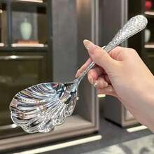 1 chiếc muỗng lớn bằng thép không gỉ cán dài, thiết kế bát muỗng cong thanh lịch và đầu nhọn, thích hợp cho súp đặc, món tráng miệng, tiệc buffet và các dịp khác, dụng cụ nhà bếp đa năng bền và hợp vệ sinh, món quà lý tưởng cho đầu bếp và người nội trợ, muỗng ăn thời trang và thiết thực, thích hợp cho nhiều loại đồ dùng trên bàn ăn, đồ dùng trong suốt, muỗng ăn, muỗng tráng miệng, muỗng Giáng sinh, bộ đồ ăn Giáng sinh, muỗng tráng miệng, v.v. - Nhiều màu - Xem 11