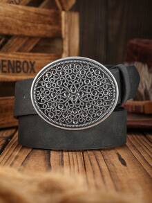 1条男女通用西式PU皮带，复古简约设计，适合日常佩戴 - BH1020 - 查看 5