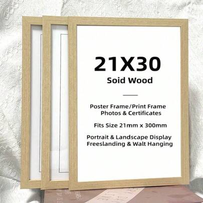 1pc A4 Size Minimalist Wooden Photo Frame, Suitable For Wall, Desk, Living Room, Office, Perfect For Displaying Family Art, Travel Photos, Graduation, Wedding Portraits, Ideal Gift For Friends, Couples, Parents, Halloween, Christmas