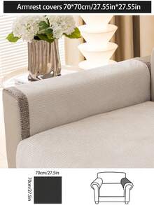 1件舒适雪尼尔沙发垫套，四季皆宜的现代简约防滑沙发座垫，防尘可水洗沙发套，米色，柔软不易褪色，宠物友好，适用于L型沙发和1/2/3/4人沙发 - 米色 - 查看 17