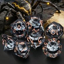 7pcs Spider Monster Resin Dice Set, Suitable For Role-Playing Games Like - Multicolor - View 2