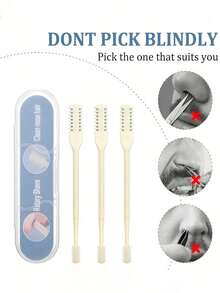 Bộ 3 máy tỉa lông mũi màu trắng sữa, lưỡi dao hai mặt, máy tỉa lông mũi cầm tay 2 trong 1, máy cạo lông mũi và tai xoay 360°, dụng cụ làm đẹp cầm tay, loại bỏ lông mặt nhẹ nhàng, tỉa chính xác. - Nhiều kiểu dáng - Xem 8