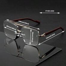 Gafas de moda de doble cañón, con patrón de veta de madera impreso por dentro y por fuera, adecuadas para el uso diario, el transporte, los viajes y las vacaciones en la playa - Multicolor - Ver 10