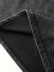 Áo thun nữ tay ngắn cổ tròn chất liệu cotton mài bạc, kiểu dáng thường ngày, họa tiết khỉ, thích hợp mặc mùa hè. - màu đen - Xem 5
