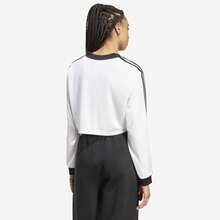 Adidas Jacquard Long Sleeve T-Shirt Women's White/Black JV9740 - trắng - Xem 2