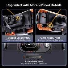 REMAX Dudukan Charger Nirkabel Mobil, Pengisian Cepat 15W dengan Lampu RGB, Rotasi & Ekstensi Sekali Sentuh, Kumparan yang Dapat Dipindahkan untuk Pengisian Presisi, Baterai Isi Ulang Terintegrasi untuk Digunakan Saat Mobil Mati, Kompatibel dengan Ponsel Lipat & Biasa, Charger Tipe-C untuk iPhone & Android, Aksesoris Mobil, Perlengkapan Mobil, Kebutuhan Penting Mobil, Perlengkapan Mobil, Kebutuhan Penting Mobil, Gadget Kendaraan - Dudukan Pengisi Daya - View 10